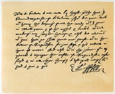 Letter from Grant, as Edward Spenser to one McHenry, c1589.Artist: Edward Spenser