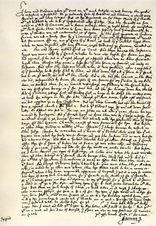 Letter from Dr John Donne to Sir Robert Cotton, c1602.Artist: John Donne