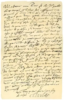 Letter from Emperor Charles V of Spain to Queen Mary of England, 1555.Artist: Emperor Charles V