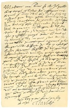Letter from Emperor Charles V of Spain to Queen Mary of England, 1555.Artist: Emperor Charles V