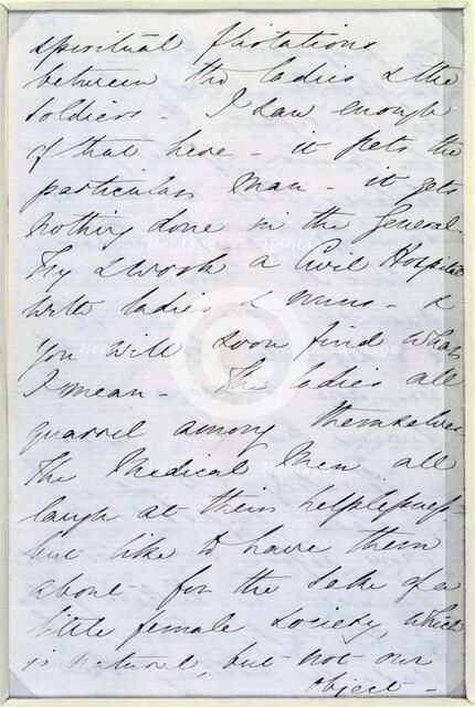Letter from Florence Nightingale, c1854-c1856. Creator: Florence Nightingale.