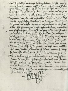 Letter from King René of Anjou, 15th century, (1934). Creator: Rene of Anjou, King of Naples