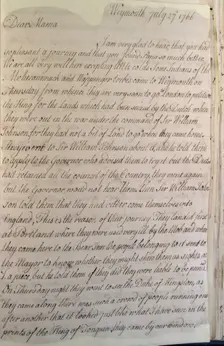 Letter from Hester Pitt, 1766. Creator: Hester Stanhope