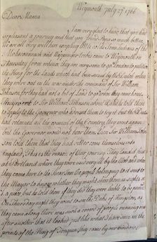 Letter from Hester Pitt, 1766. Creator: Hester Stanhope