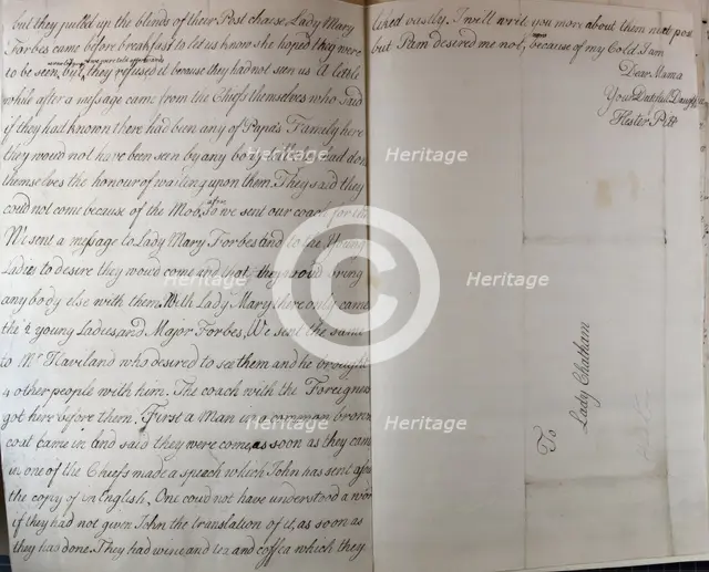 Letter from Hester Pitt, 1766. Creator: Hester Stanhope.