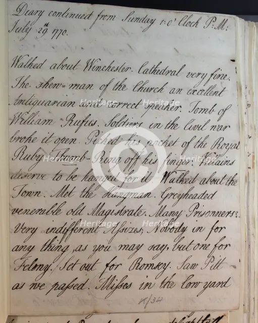 Letter from Hester Pitt, 1770. Creator: Hester Stanhope.