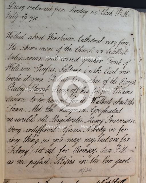 Letter from Hester Pitt, 1770. Creator: Hester Stanhope.