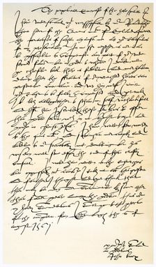 Letter from John Knox to Sir Nicholas Throgmorton, 6th August 1561.Artist: John Knox