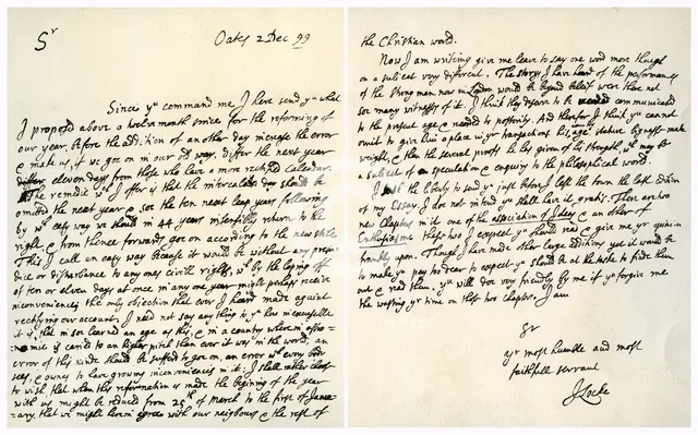 Letter from John Locke to Hans Sloane, 2nd December 1699.Artist: John Locke