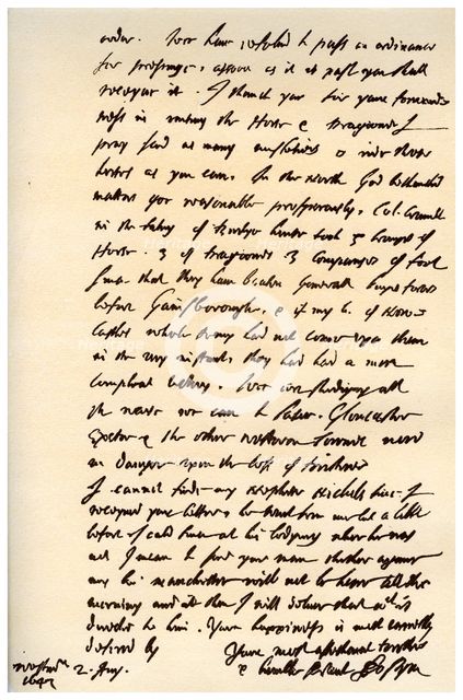 Letter from John Pym to Sir Thomas Barrington, 2nd August 1643.Artist: John Pym