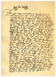 Letter from Lady Jane Grey to William Parr, 10th July 1553.Artist: Lady Jane Grey