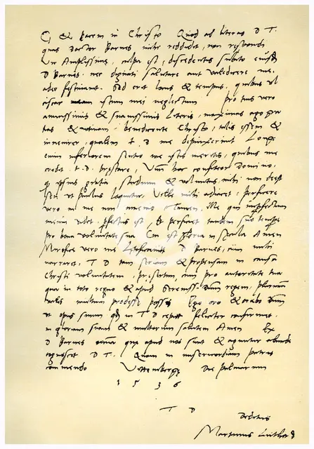 Letter from Martin Luther to Thomas Cromwell, 9th April 1536. Artist: Martin Luther
