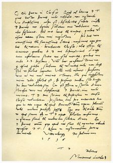 Letter from Martin Luther to Thomas Cromwell, 9th April 1536. Artist: Martin Luther