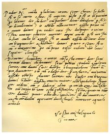 Letter from Michelangelo Buonarroti to his father, June 1508.Artist: Michelangelo Buonarroti