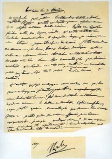Letter from Napoleon Bonaparte to his brother Joseph, 25th July 1798.Artist: Napoleon Bonaparte I