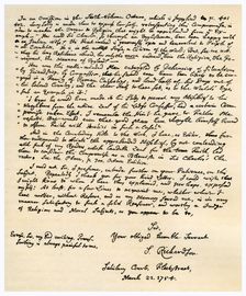Letter from Samuel Richardson, 22nd March 1754.Artist: Samuel Richardson