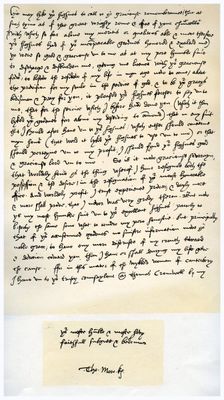 Letter from Sir Thomas More to Henry VIII, 5th March 1534.Artist: Sir Thomas More