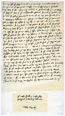 Letter from Sir Thomas More to Henry VIII, 5th March 1534.Artist: Sir Thomas More