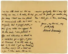 Letter from Robert Browning to William G Kingsland, 27th November 1868. Artist: Robert Browning