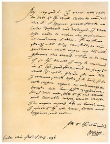 Letter from Robert Devereux, Earl of Essex, to William Cecil, 1st July 1596.Artist: Robert Devereux, 2nd Earl of Essex