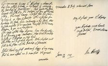 Letter from Robert Harley, Earl of Oxford, to the future King George I, c1711.Artist: Robert Harley, Earl of Oxford
