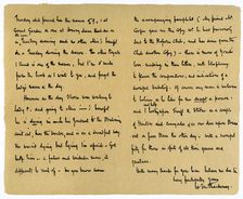 Letter from William Makepeace Thackery to TW Gibbs, 12th September 1851.Artist: William Makepeace Thackeray