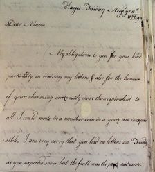 Letter from William Pitt, 1769. Creator: William Pitt the Younger