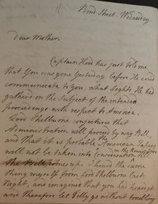 Letter from William Pitt, 1770s. Creator: William Pitt the Younger