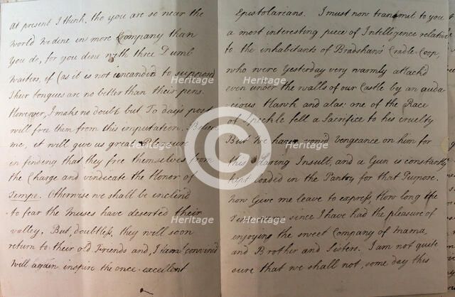 Letter from William Pitt, 1772. Creator: William Pitt the Younger.