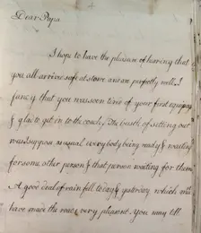 Letter from William Pitt, between 1766 and 1770. Creator: William Pitt the Younger