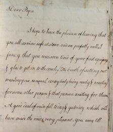 Letter from William Pitt, between 1766 and 1770. Creator: William Pitt the Younger