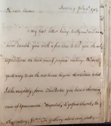 Letter from William Pitt, between 1766 and 1770. Creator: William Pitt the Younger