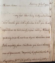 Letter from William Pitt, between 1766 and 1770. Creator: William Pitt the Younger