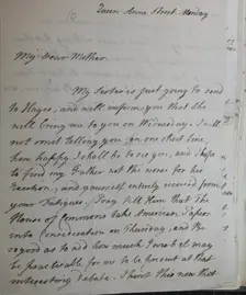 Letter from William Pitt, between 1766 and 1770. Creator: William Pitt the Younger