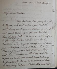 Letter from William Pitt, between 1766 and 1770. Creator: William Pitt the Younger