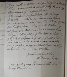 Letter from William Pitt, between 1766 and 1770. Creator: William Pitt the Younger