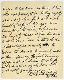 Letter from William Pitt to the Duke of Newcastle, Hayes, 23rd October 1759.Artist: William Pitt