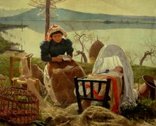 Letter from the absent husband by Angel Andrade Blazquez, 1895