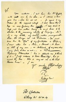 Letter from Thomas Chatterton to William Barrett, 1769.Artist: Thomas Chatterton