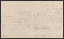 Letter from Thomas Womack to Julia Womack with envelope, April 7, 1915. Creator: Thomas Womack