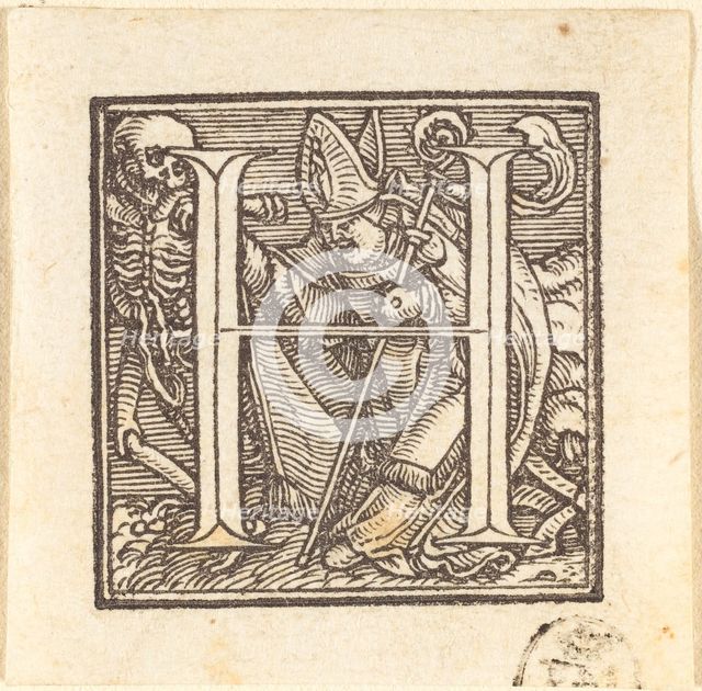 Letter H. Creator: Hans Holbein the Younger.