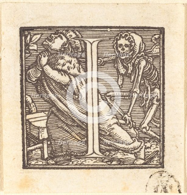 Letter I. Creator: Hans Holbein the Younger.