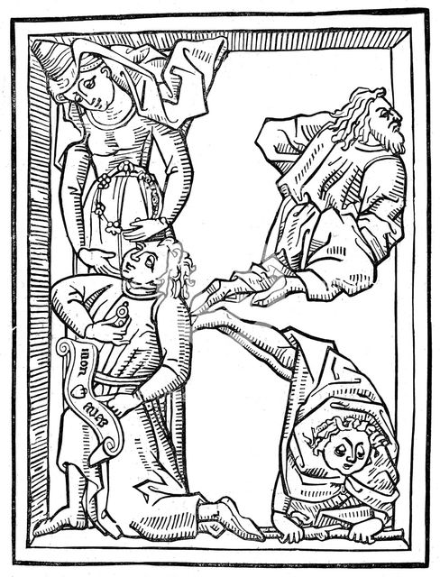 Letter K, alphabet of initial letters, 1462 (1844). Artist: Unknown