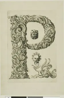 Letter P, 1630. Creator: Pierre Aubry