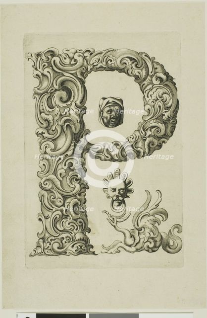Letter P, 1630. Creator: Pierre Aubry.
