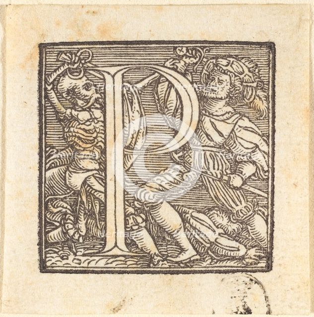 Letter P. Creator: Hans Holbein the Younger.