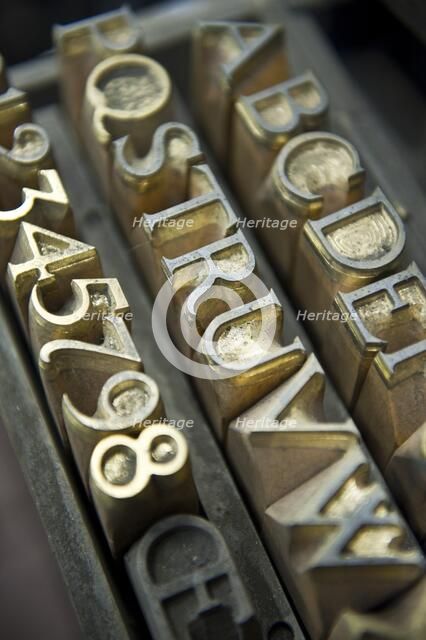 Letter stamps, Whitechapel Bell Foundry, 32-34 Whitechapel Road, Tower Hamlets, London, 2010 Artist: Derek Kendall.