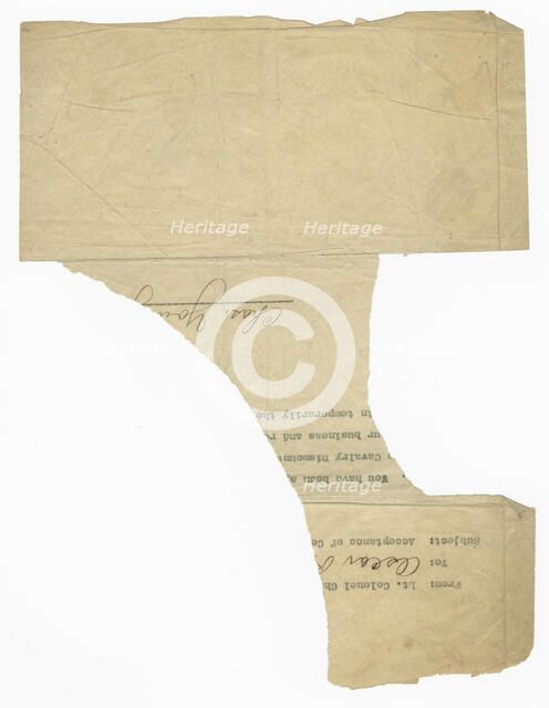 Letter to Oscar W. Price from Charles Young, ca. 1918. Creator: Unknown.