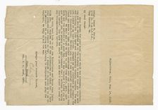 Letter to Oscar W. Price from Colonel Charles Young, August 14, 1918. Creator: Unknown