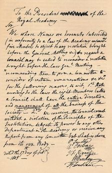 Letter to Benjamin West, President of the Royal Academy, 1803 (1904)